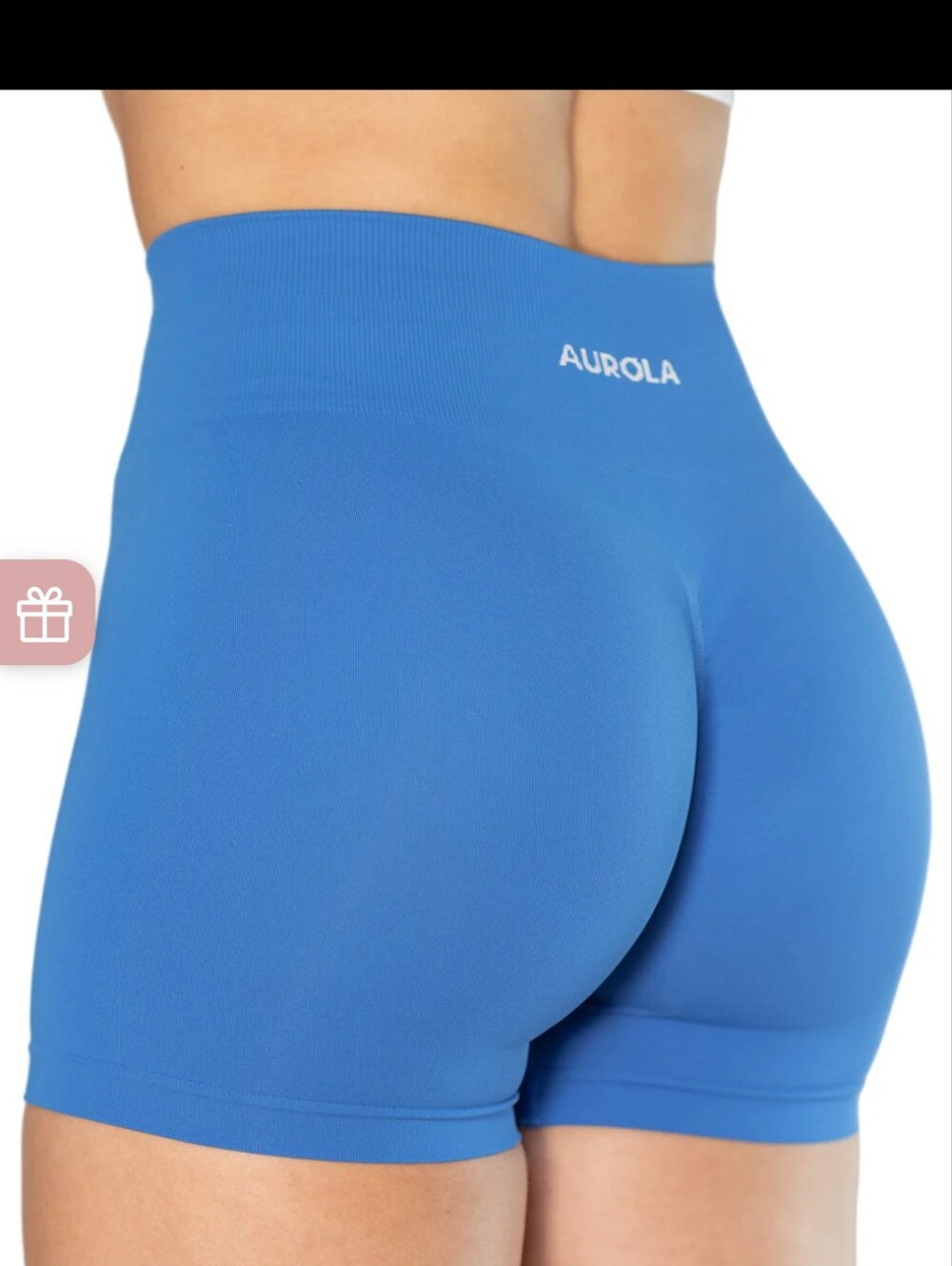 Aurola High-Rise Blue Seamless Bike Shorts